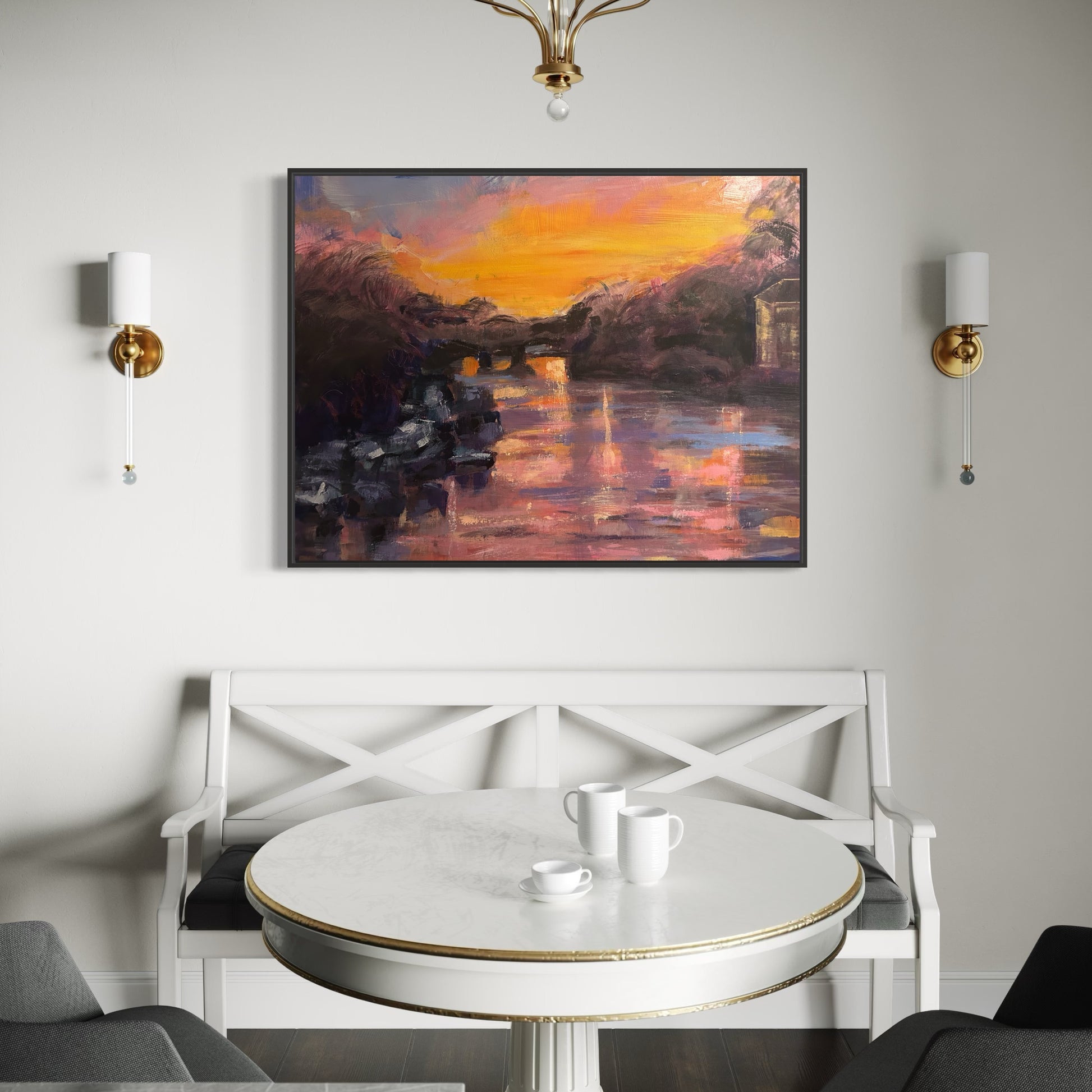 Richmond golden hour - original painting - LJagz-studio