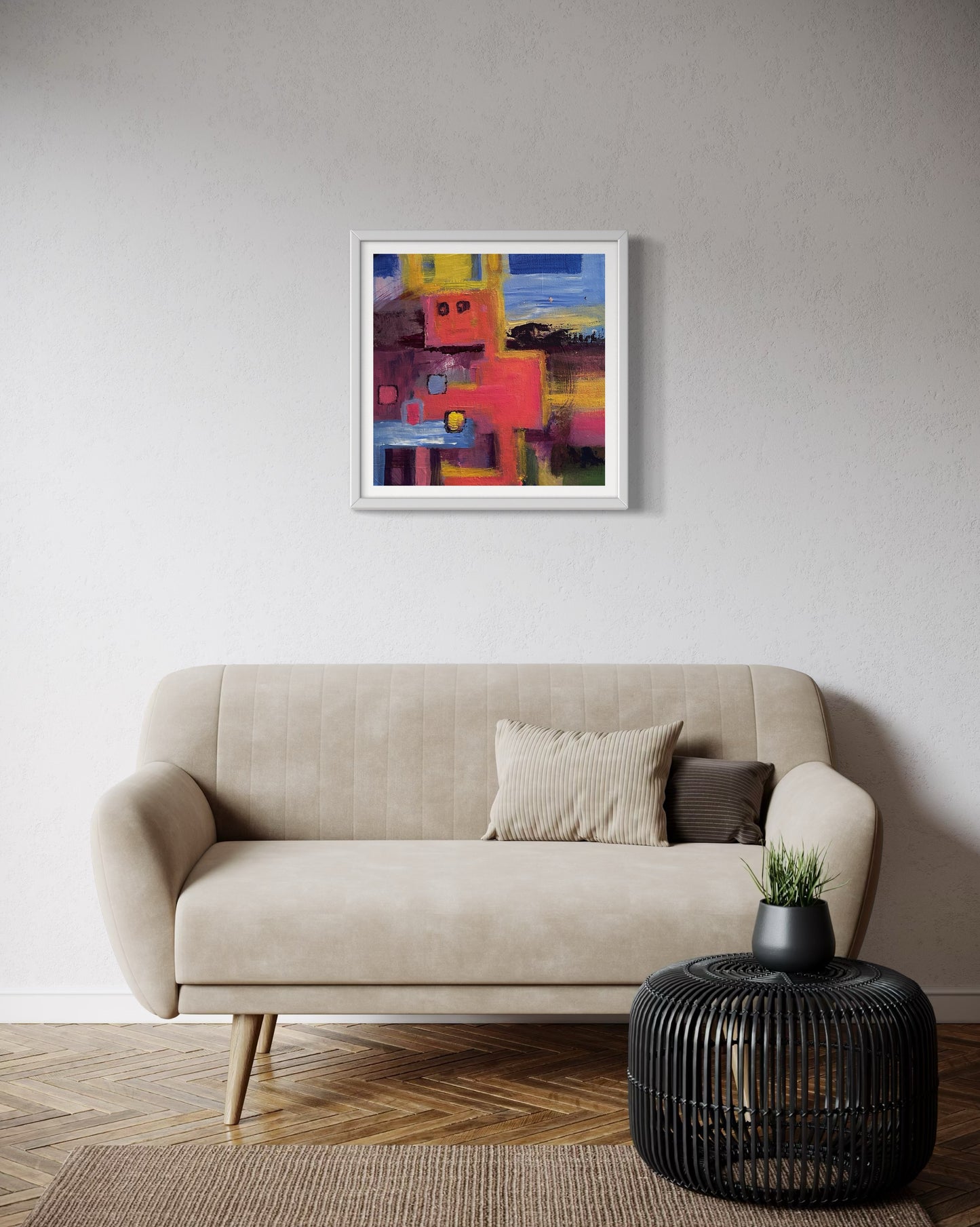 Robocik in a crown - original painting