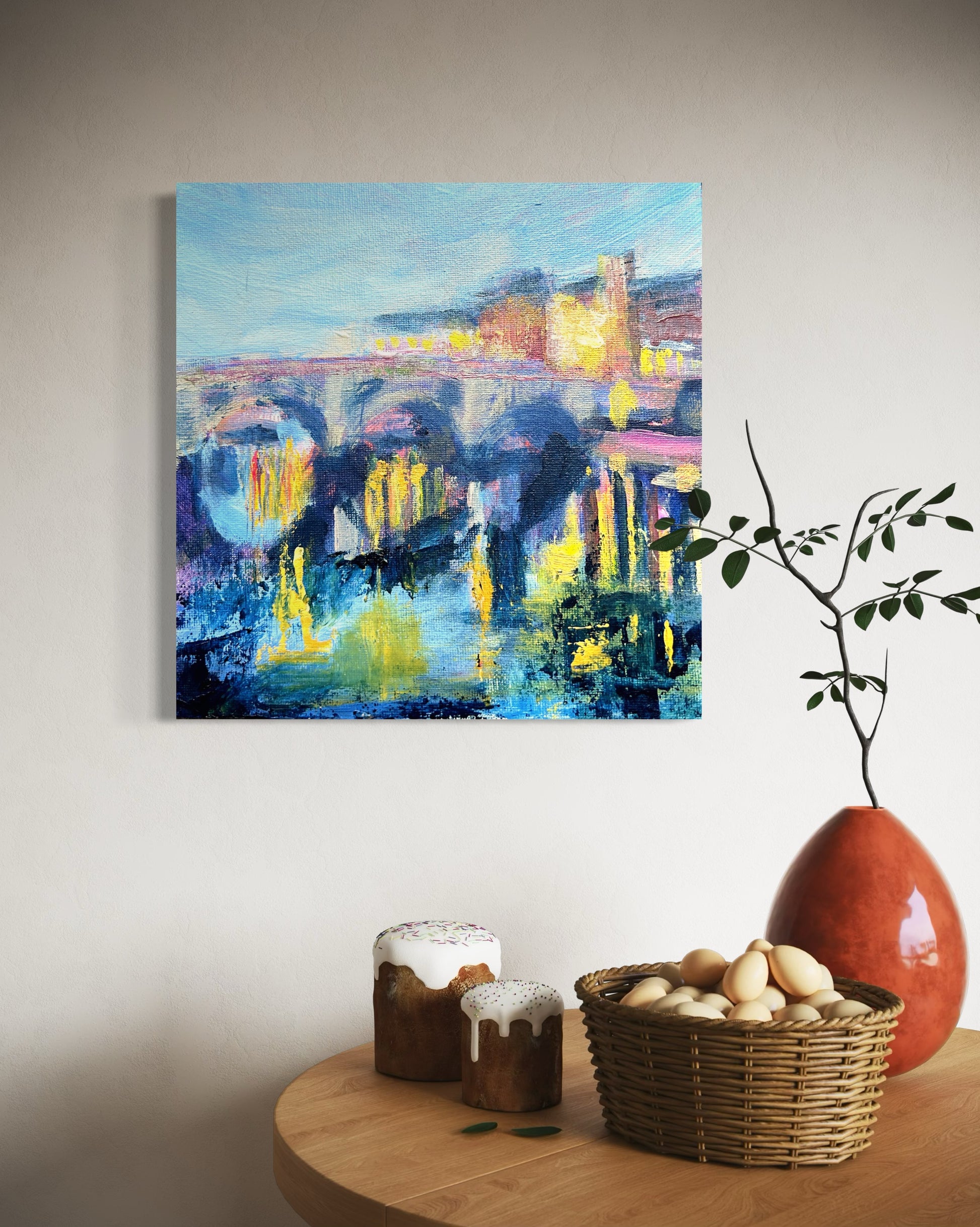 Richmond Bridge by Night - original painting - LJagz-studio