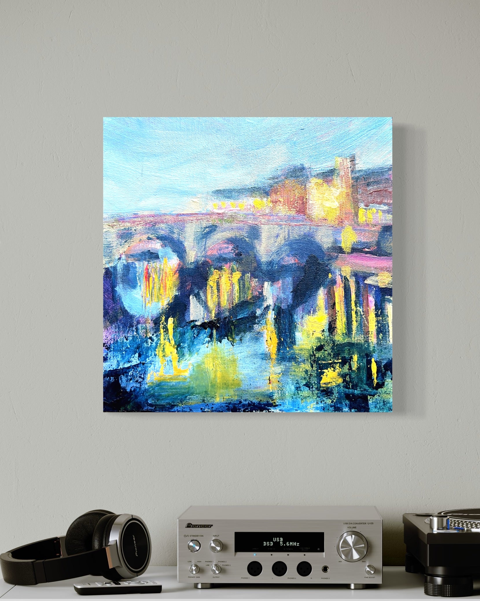 Richmond Bridge by Night - original painting - LJagz-studio