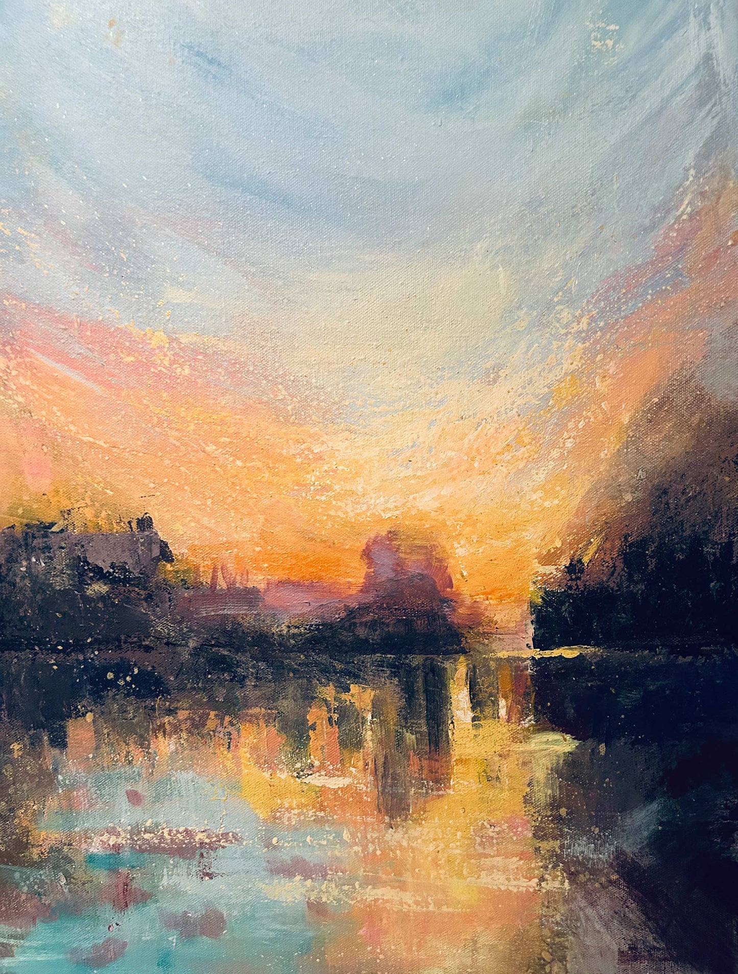 Sunrise at Hampton Court 2 - original painting