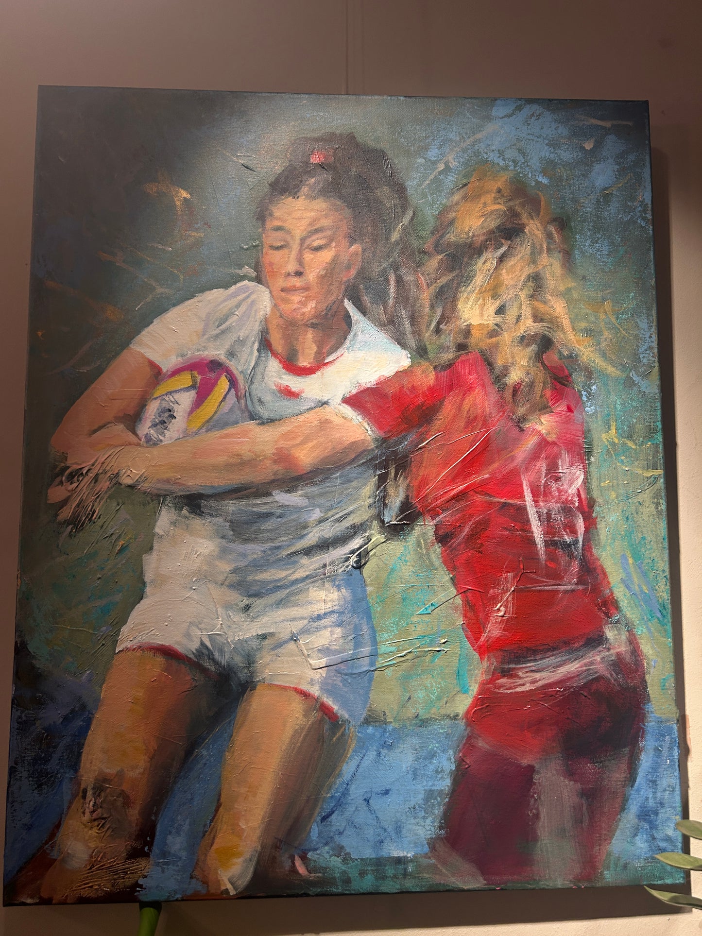 Jess Breach painting inspired by Women’s Rugby World Cup 2025