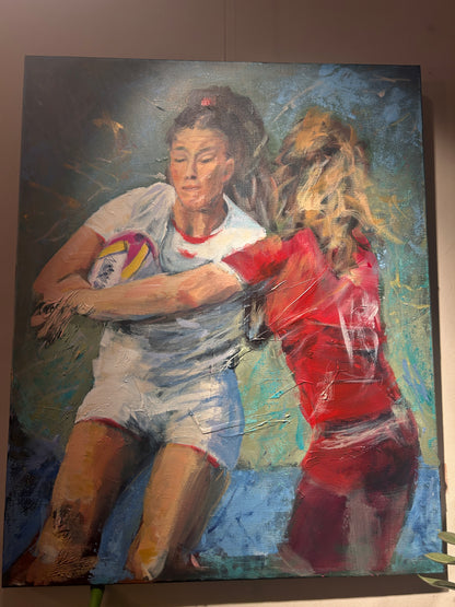Jess Breach painting inspired by Women’s Rugby World Cup 2025