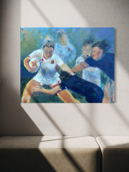 Megan and Illona  - Women's Rugby inspired art