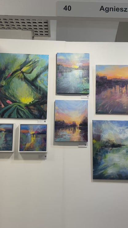 Sunrise on the Thames at Hampton Court - original paining